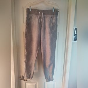 Athleta Cropped Linen joggers